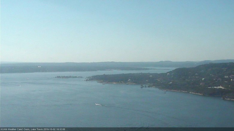 Lake Travis webcam, October 2, 2016 4:00 PM CT