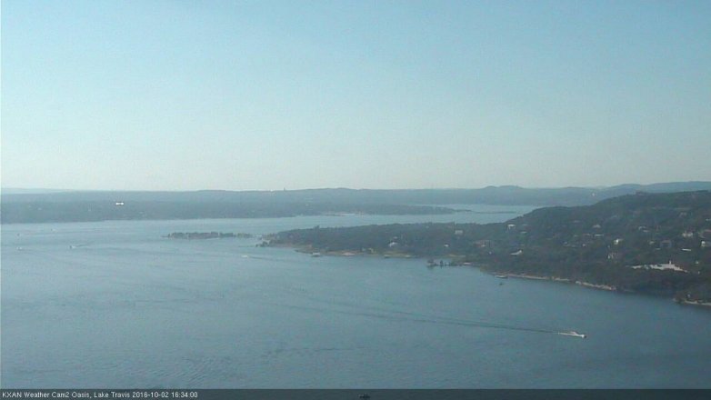 Lake Travis webcam, October 2, 2016 4:05 PM CT