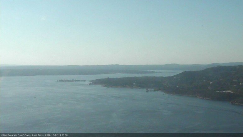 Lake Travis webcam, October 2, 2016 5:05 PM CT