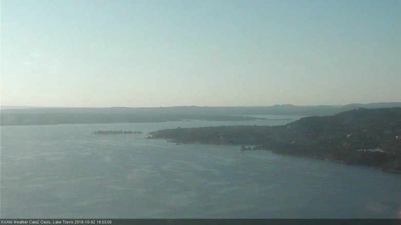Lake Travis webcam, October 2, 2016 5:10 PM CT