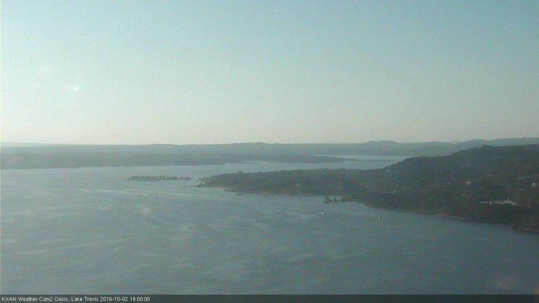 Lake Travis webcam, October 2, 2016 5:20 PM CT