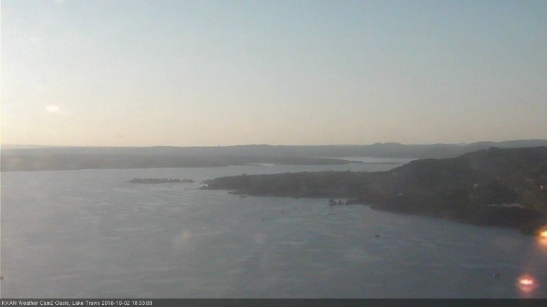 Lake Travis webcam, October 2, 2016 5:50 PM CT