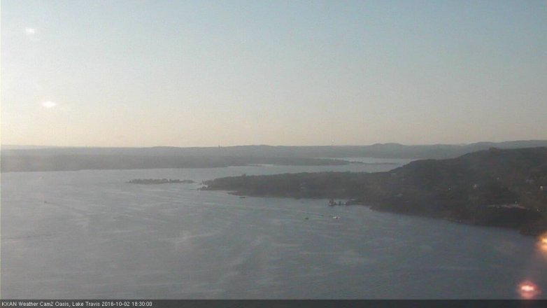 Lake Travis webcam, October 2, 2016 5:55 PM CT