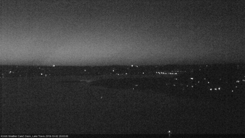 Lake Travis webcam, October 2, 2016 7:20 PM CT