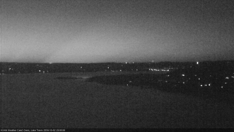 Lake Travis webcam, October 2, 2016 7:30 PM CT