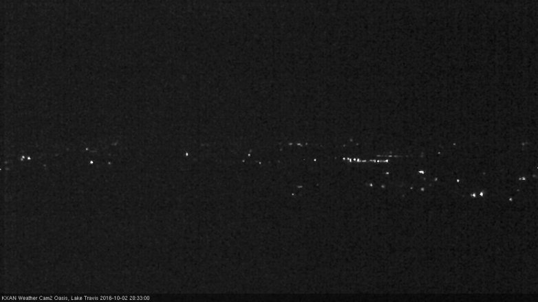 Lake Travis webcam, October 2, 2016 7:50 PM CT