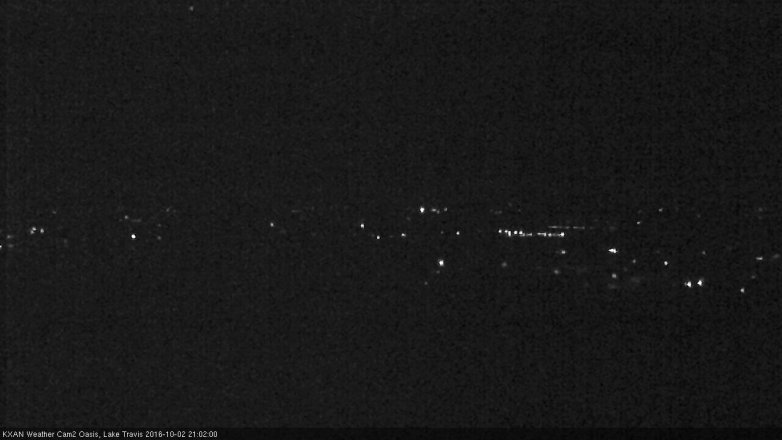 Lake Travis webcam, October 2, 2016 8:20 PM CT
