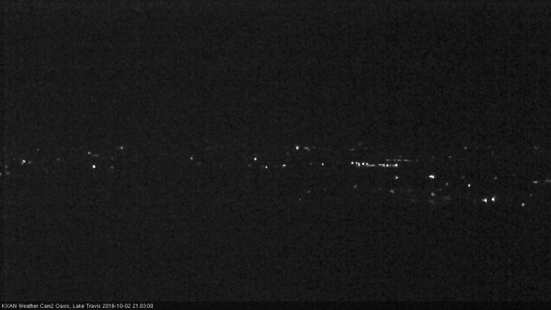 Lake Travis webcam, October 2, 2016 8:25 PM CT