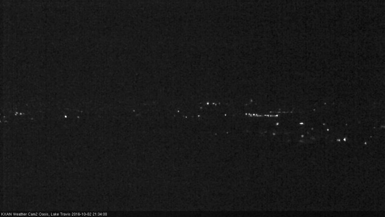 Lake Travis webcam, October 2, 2016 8:55 PM CT
