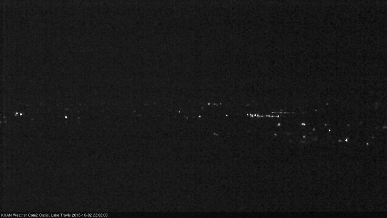 Lake Travis webcam, October 2, 2016 9:25 PM CT