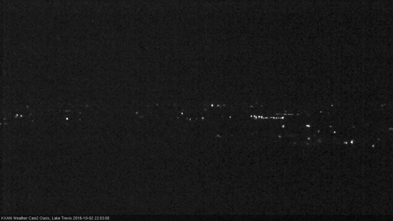 Lake Travis webcam, October 2, 2016 9:30 PM CT