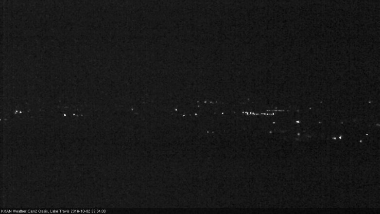 Lake Travis webcam, October 2, 2016 9:40 PM CT