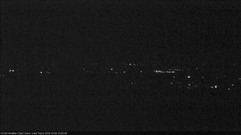Lake Travis webcam, October 2, 2016 10:05 PM CT