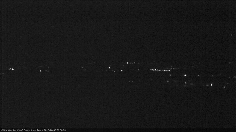 Lake Travis webcam, October 2, 2016 10:20 PM CT