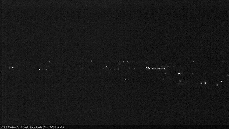 Lake Travis webcam, October 2, 2016 10:25 PM CT