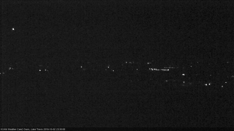 Lake Travis webcam, October 2, 2016 10:45 PM CT