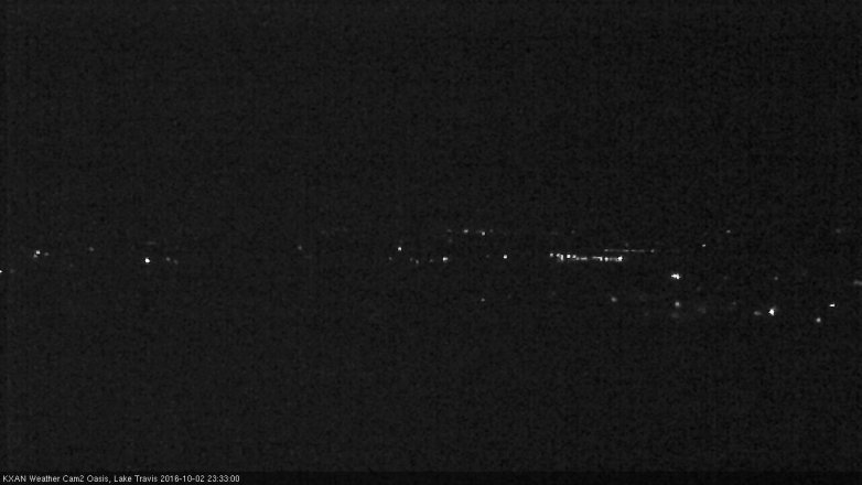 Lake Travis webcam, October 2, 2016 10:50 PM CT