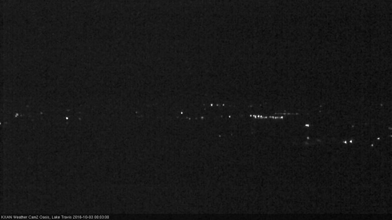 Lake Travis webcam, October 2, 2016 11:10 PM CT