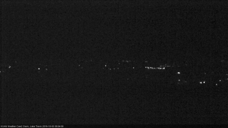 Lake Travis webcam, October 2, 2016 11:15 PM CT