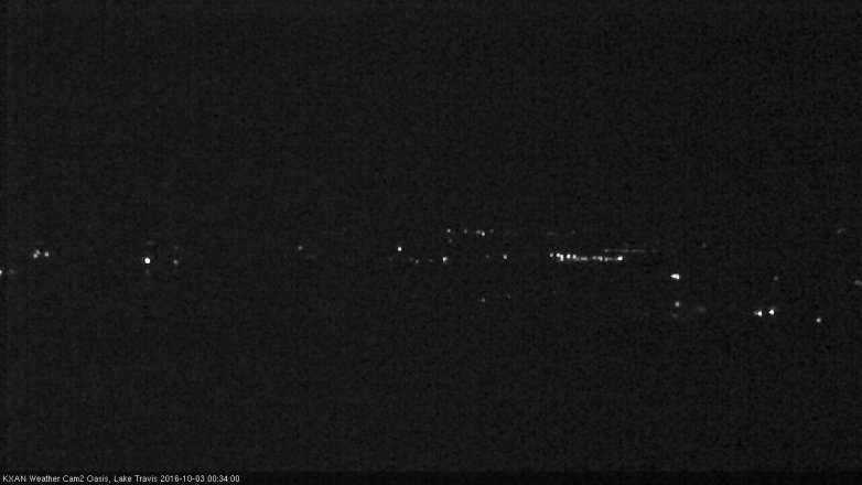 Lake Travis webcam, October 2, 2016 11:50 PM CT