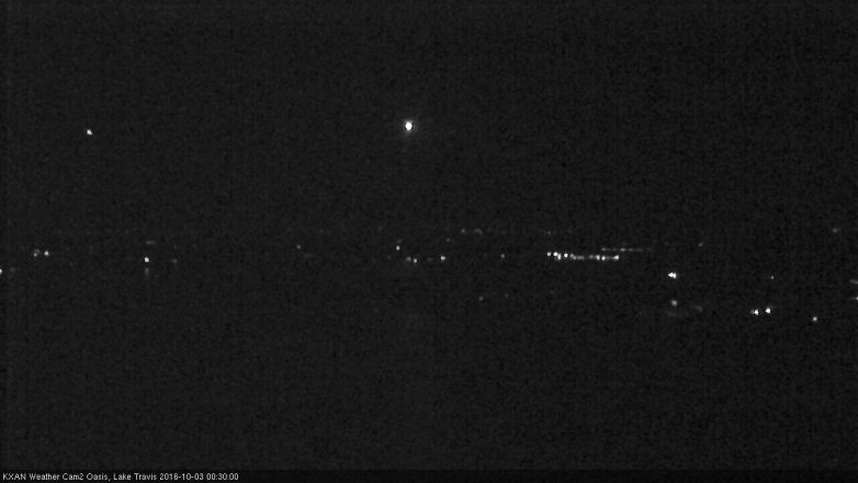 Lake Travis webcam, October 2, 2016 12:00 AM CT