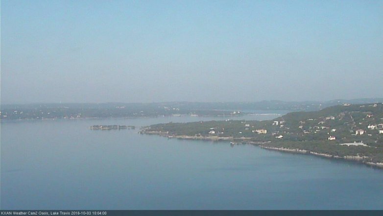 Lake Travis webcam, October 3, 2016 9:20 AM CT