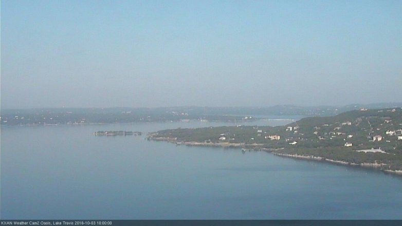 Lake Travis webcam, October 3, 2016 9:30 AM CT