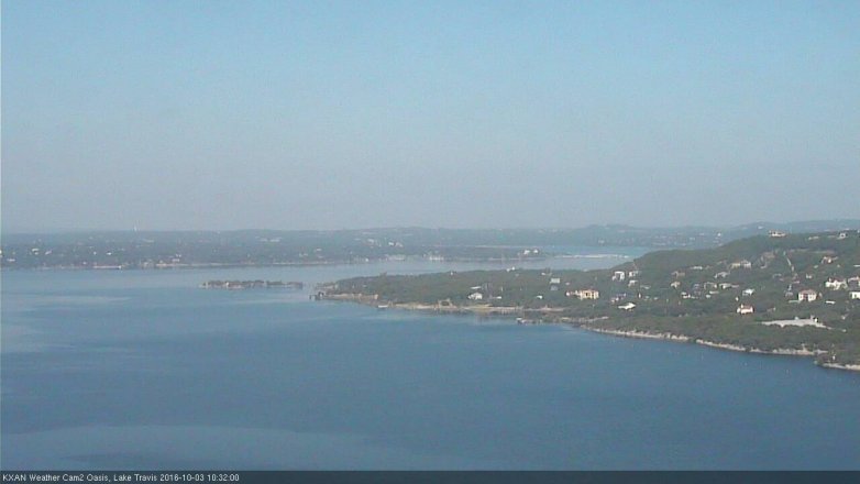 Lake Travis webcam, October 3, 2016 9:55 AM CT