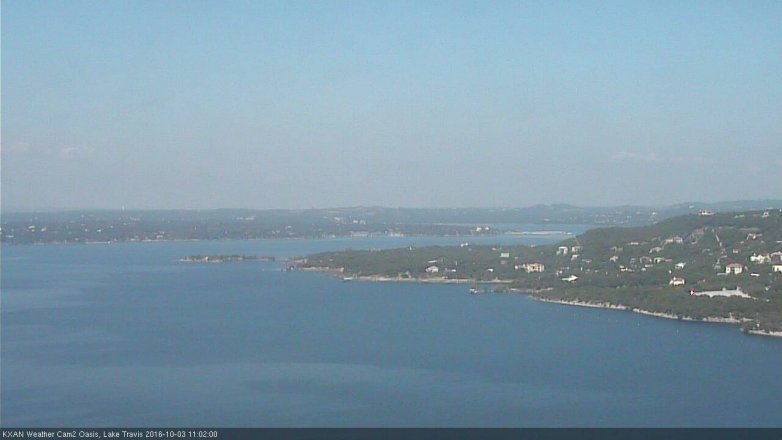 Lake Travis webcam, October 3, 2016 10:30 AM CT