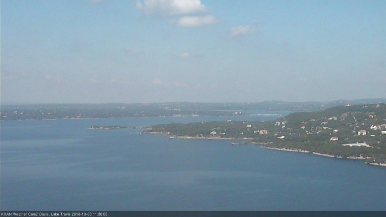 Lake Travis webcam, October 3, 2016 10:55 AM CT