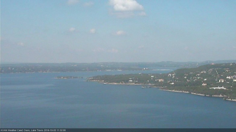 Lake Travis webcam, October 3, 2016 11:00 AM CT