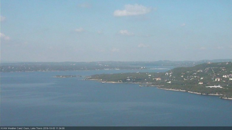 Lake Travis webcam, October 3, 2016 11:05 AM CT