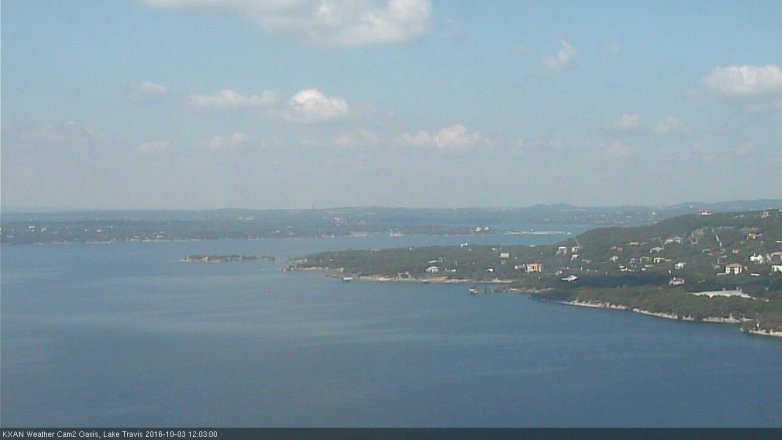 Lake Travis webcam, October 3, 2016 11:10 AM CT
