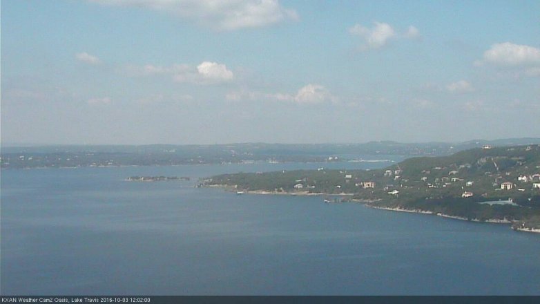Lake Travis webcam, October 3, 2016 11:25 AM CT