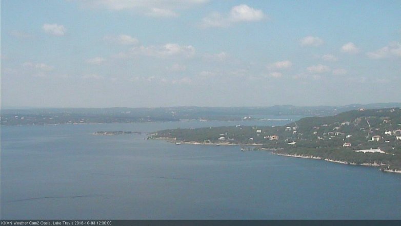 Lake Travis webcam, October 3, 2016 11:50 AM CT