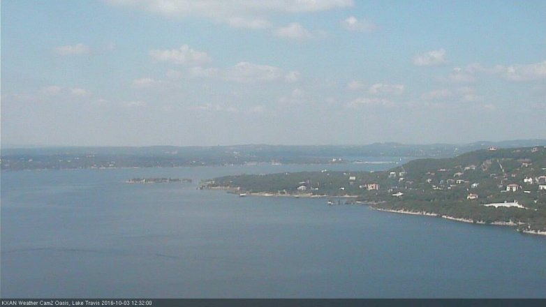 Lake Travis webcam, October 3, 2016 11:55 AM CT