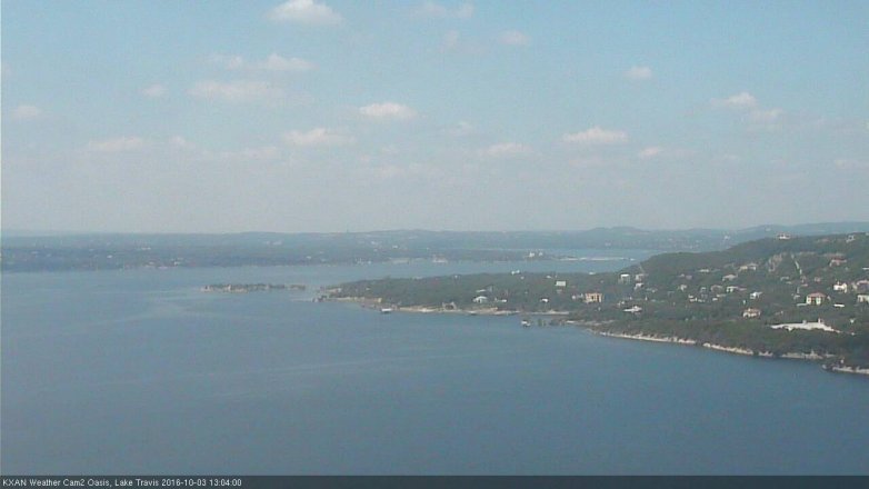 Lake Travis webcam, October 3, 2016 12:15 PM CT