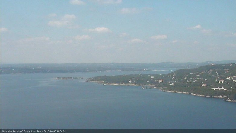 Lake Travis webcam, October 3, 2016 12:30 PM CT