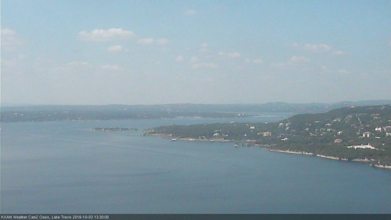Lake Travis webcam, October 3, 2016 12:40 PM CT