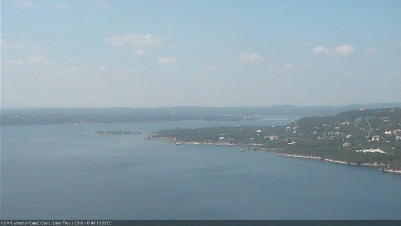 Lake Travis webcam, October 3, 2016 1:05 PM CT