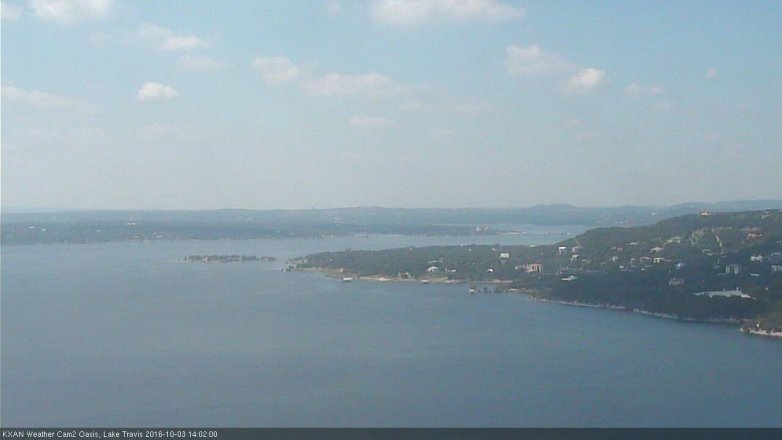 Lake Travis webcam, October 3, 2016 1:10 PM CT