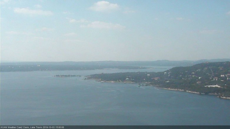 Lake Travis webcam, October 3, 2016 2:10 PM CT