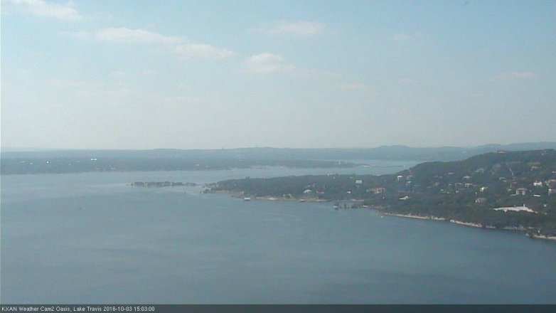 Lake Travis webcam, October 3, 2016 2:20 PM CT