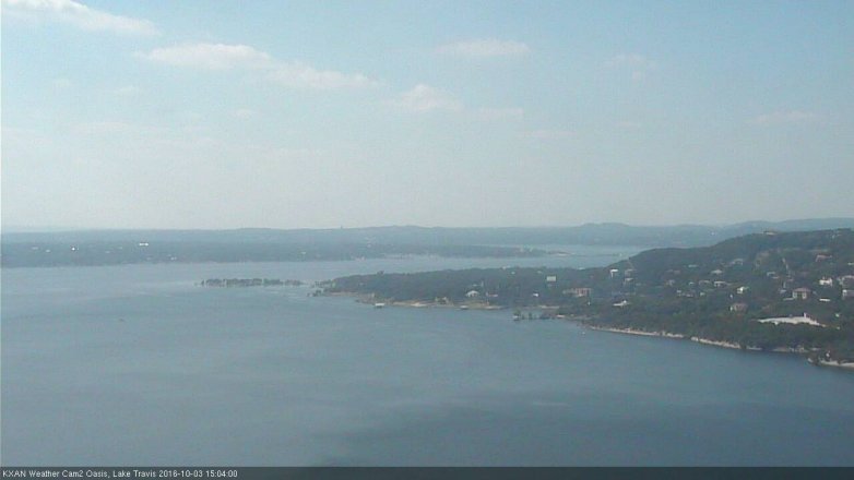 Lake Travis webcam, October 3, 2016 2:25 PM CT