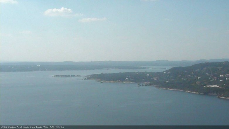 Lake Travis webcam, October 3, 2016 2:40 PM CT