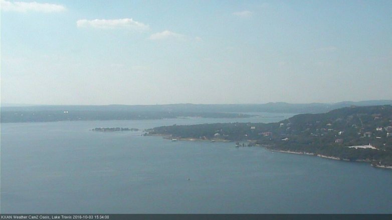 Lake Travis webcam, October 3, 2016 2:50 PM CT
