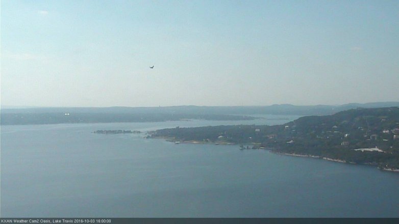 Lake Travis webcam, October 3, 2016 3:25 PM CT