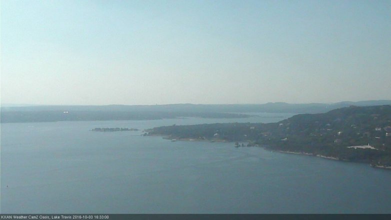 Lake Travis webcam, October 3, 2016 3:40 PM CT