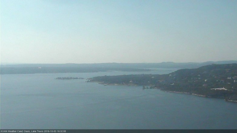 Lake Travis webcam, October 3, 2016 3:50 PM CT