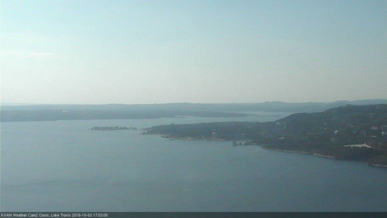 Lake Travis webcam, October 3, 2016 4:25 PM CT